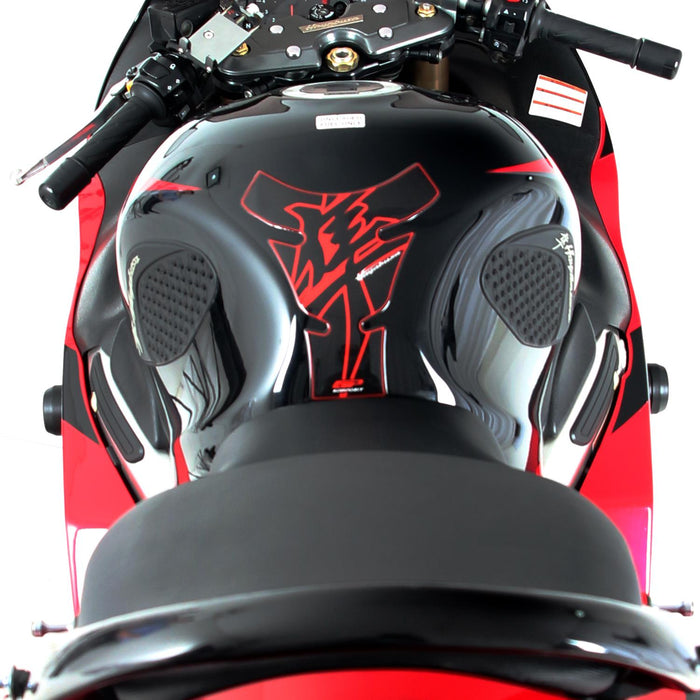 Protector de depósito GP Kompozit rojo compatible con Suzuki Hayabusa 1999-2023 