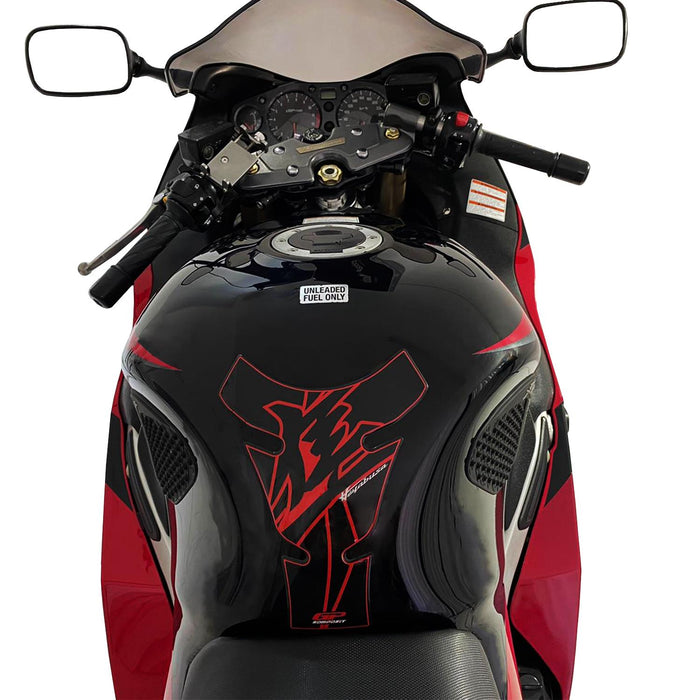 Protector de depósito GP Kompozit negro compatible con Suzuki Hayabusa 1999-2023 