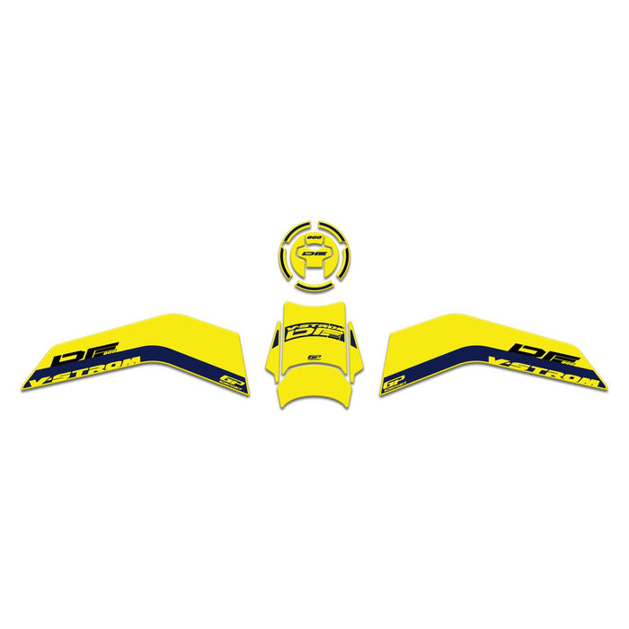 GP Kompozit Tank Pad Set Yellow Compatible For Suzuki V-Strom 800DE 2023-2024