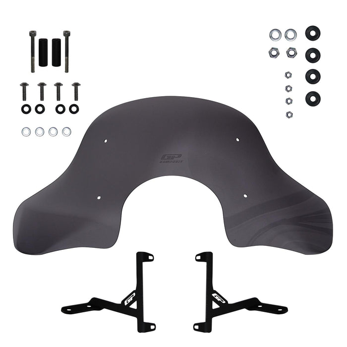 GP Kompozit Windshield Windscreen Smoked Compatible For Sym Fiddle  2009-2023