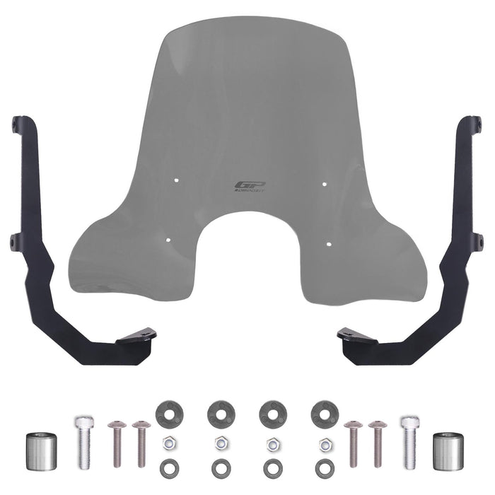 GP Kompozit Windshield Windscreen Smoked Compatible For SYM Fiddle 4 2022-2024 2022-2024