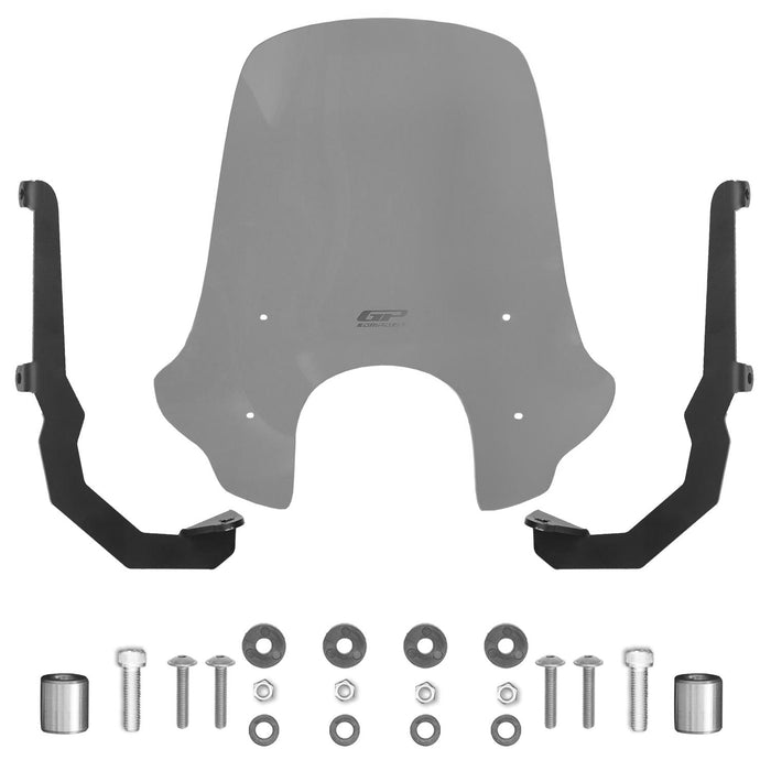 GP Kompozit Windshield Windscreen Smoked Compatible For SYM Fiddle 4 2022-2024 2022-2024