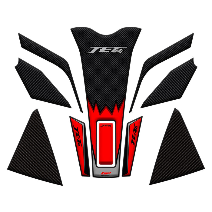 GP Kompozit Tank Pad Set Red Compatible For Sym Jet 14  2017-2024