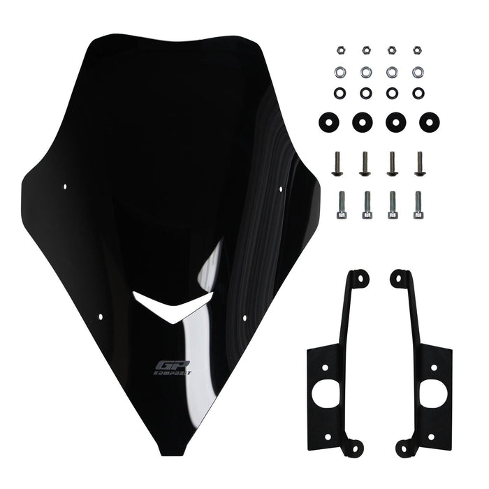Cúpula Corta GP Kompozit Parabrisas Negro Compatible con Sym Jet X 125 2022-2023