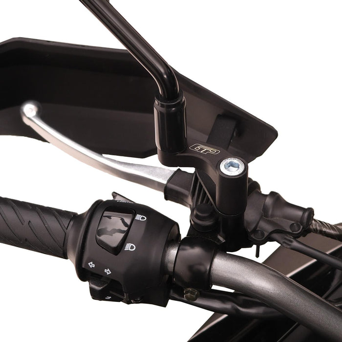GP Kompozit Mirror Riser Extenders Black Compatible For SYM SYMNH T 125 / 200 / 300  2024