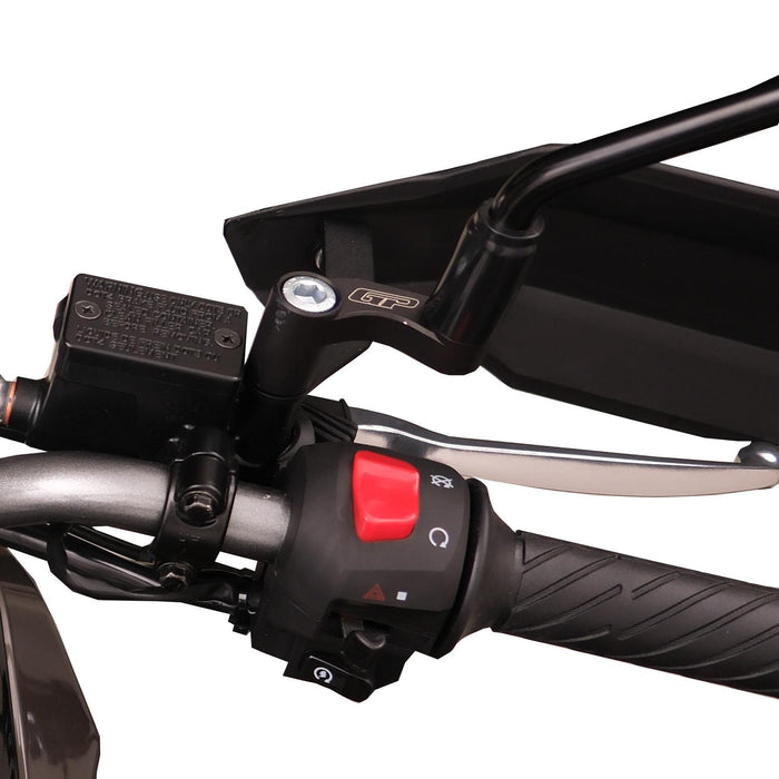 GP Kompozit Mirror Riser Extenders Black Compatible For SYM SYMNH T 125 / 200 / 300  2024