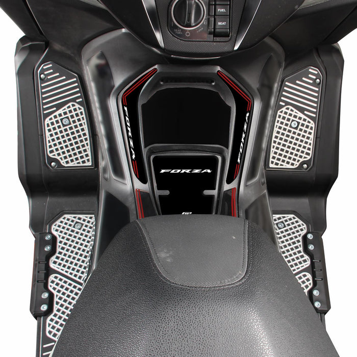 GP Kompozit Tank Pad Black-Red Compatible For Honda Forza 250 / Forza 300 / Forza 350 / NSS300 / NSS350 2018-2025