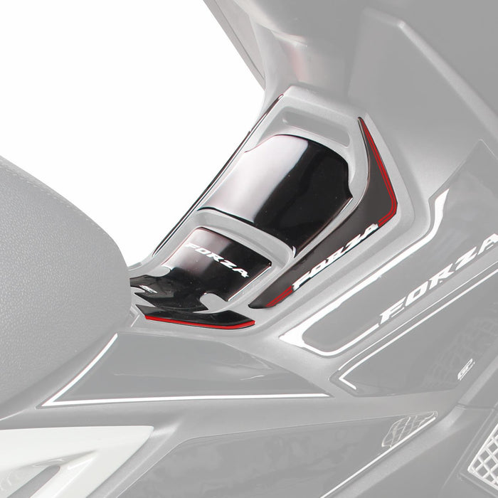 GP Kompozit Tank Pad Black-Red Compatible For Honda Forza 250 / Forza 300 / Forza 350 / NSS300 / NSS350 2018-2025