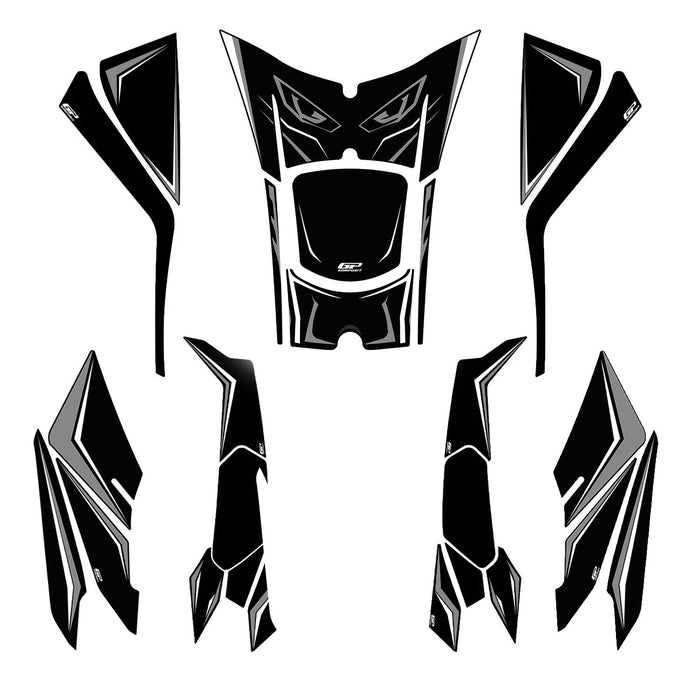 GP Kompozit Tank Pad / Fuel Tank Protector Gray Compatible with Honda PCX125 / PCX150 2025-2026