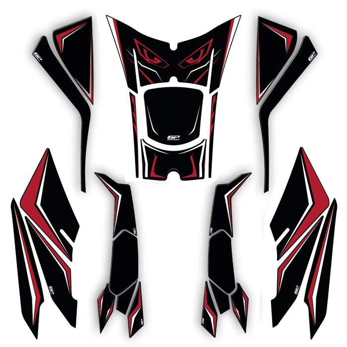 GP Kompozit Tank Pad / Fuel Tank Protector Red Compatible with Honda PCX125 / PCX150 2025-2026