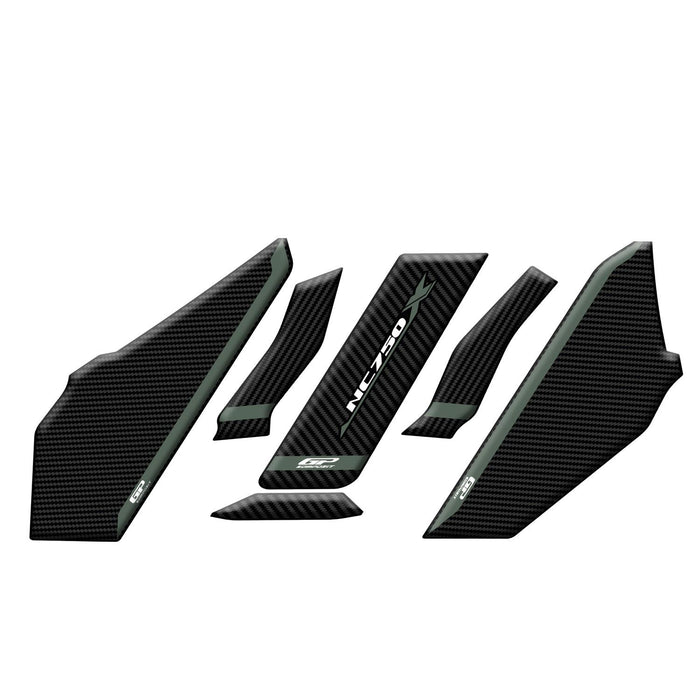 GP Kompozit Tank Pad Set Green-Carbon Compatible For Honda NC750X 2025