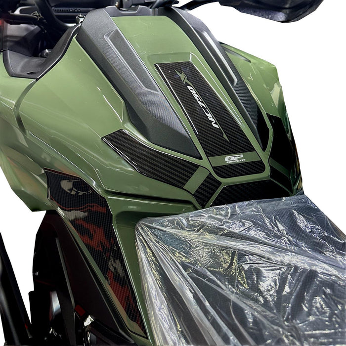 GP Kompozit Tank Pad Set Green-Carbon Compatible For Honda NC750X 2025