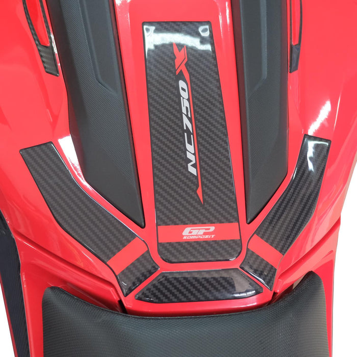 GP Kompozit Tank Pad Set Red-Carbon Compatible For Honda NC750X 2025