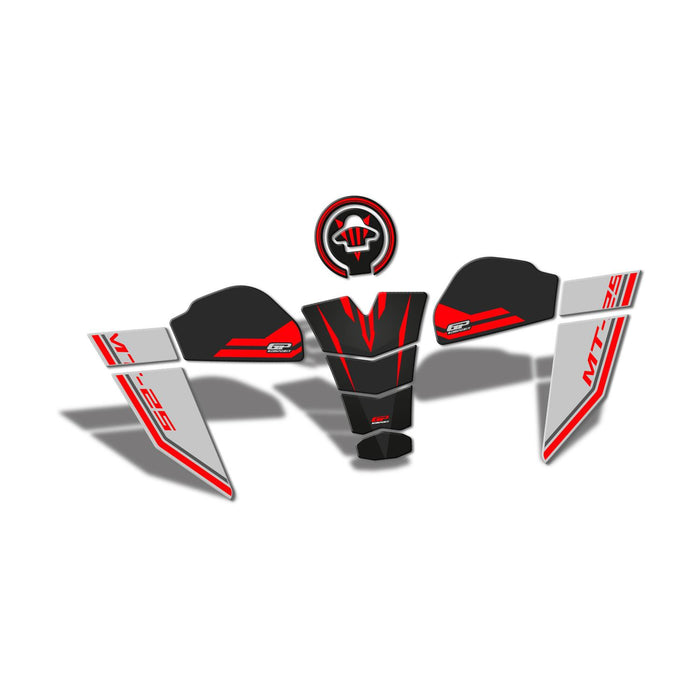 GP Kompozit Juego de Almohadillas para Tanque Rojo Compatible con Yamaha MT-25 2025-2026
