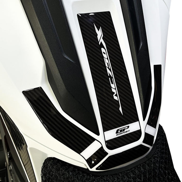 GP Kompozit Tank Pad Set White-Carbon Compatible For Honda NC750X 2025
