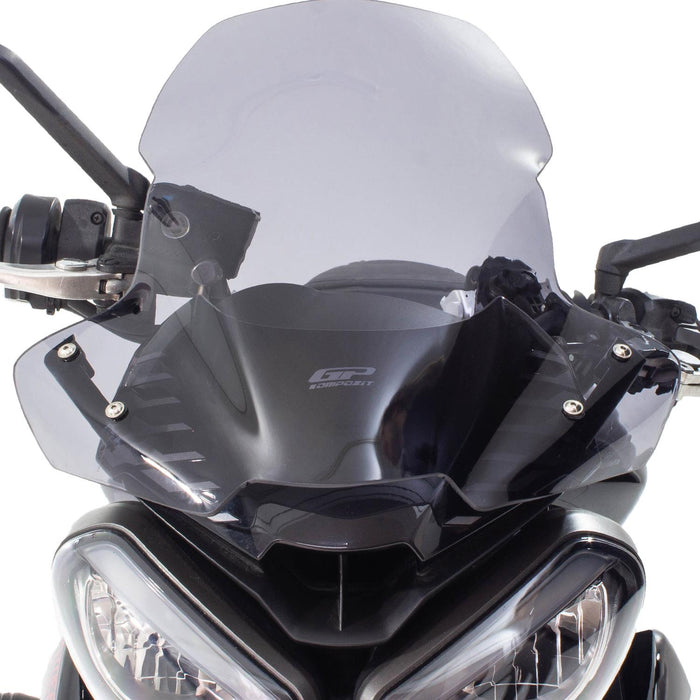 GP Kompozit Windshield Windscreen Smoked Compatible For Triumph Street Triple 765 R / 765 RS / 765 S / 660 S 2017-2019