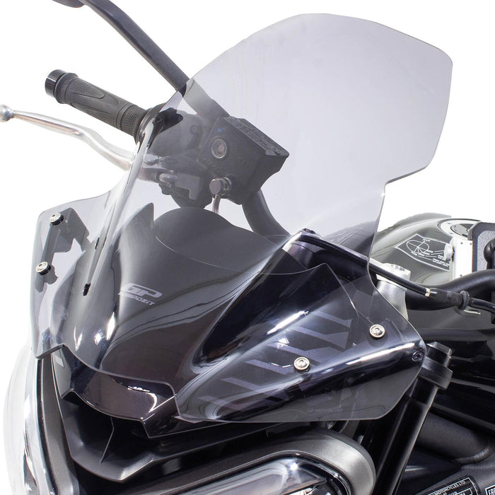 GP Kompozit Windshield Windscreen Smoked Compatible For Triumph Street Triple 765 R / 765 RS / 765 S / 660 S 2017-2019