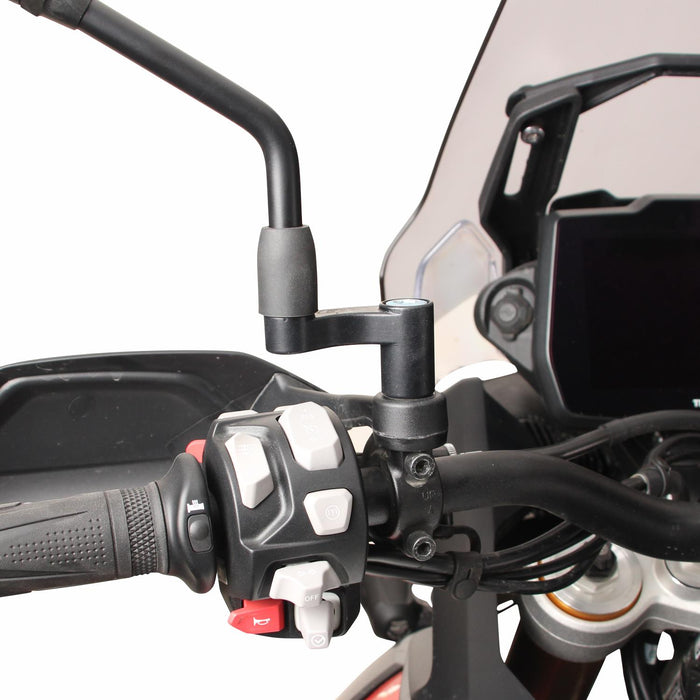 GP Kompozit Mirror Riser Extenders Black Compatible For Triumph Tiger 900 2020-2024