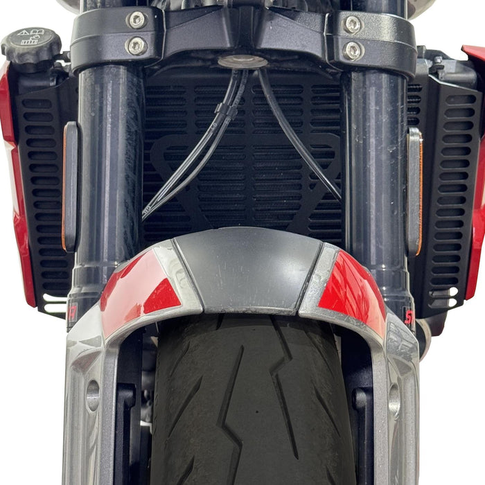 GP Kompozit Radiator Grille Guard Protector Cover Black Compatible For Triumph Trident 660 2021-2025
