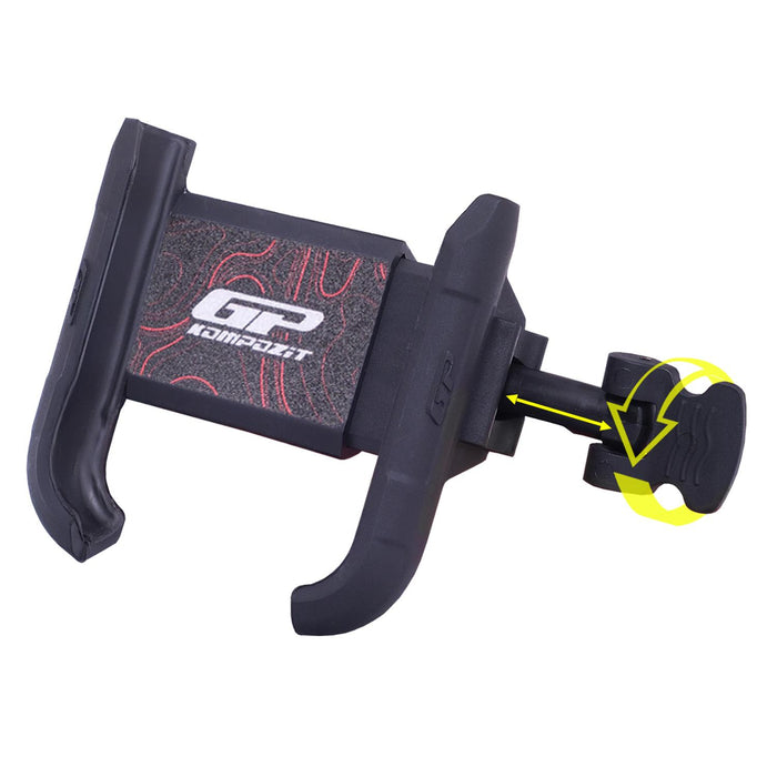 GP Kompozit Universal TTR04 Motorbike Phone Holder Mount, Anti Vibration Motorcycle Phone Holder Black-Red