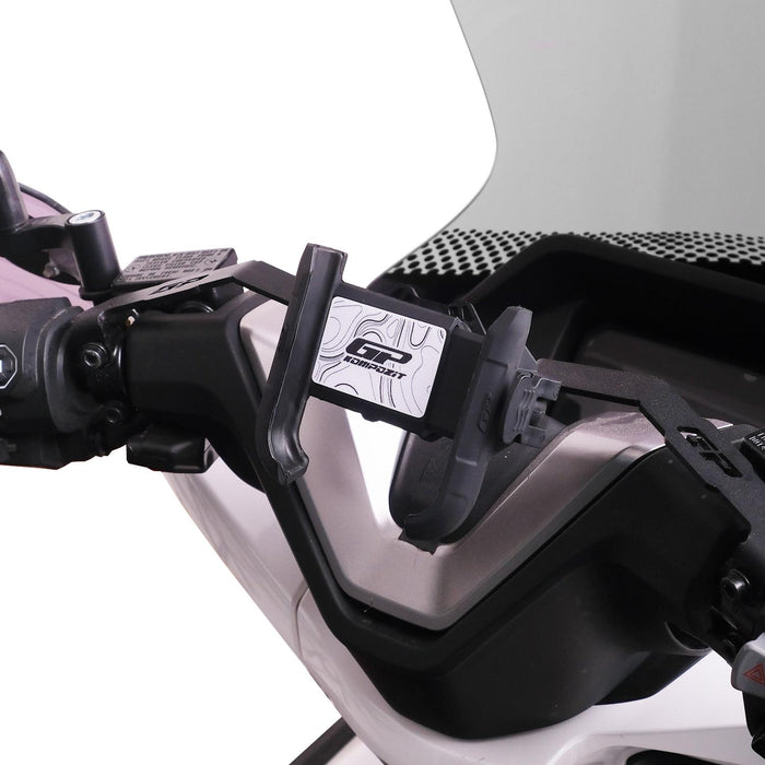 GP Kompozit Universal TTR04 Motorbike Phone Holder Mount, Motorcycle Phone Holder White-Black