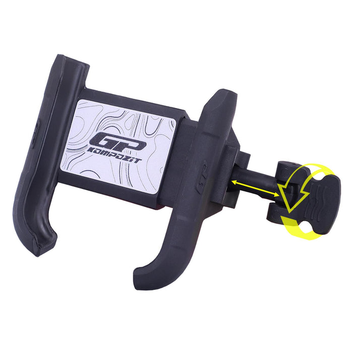 GP Kompozit Universal TTR04 Motorbike Phone Holder Mount, Motorcycle Phone Holder White-Black