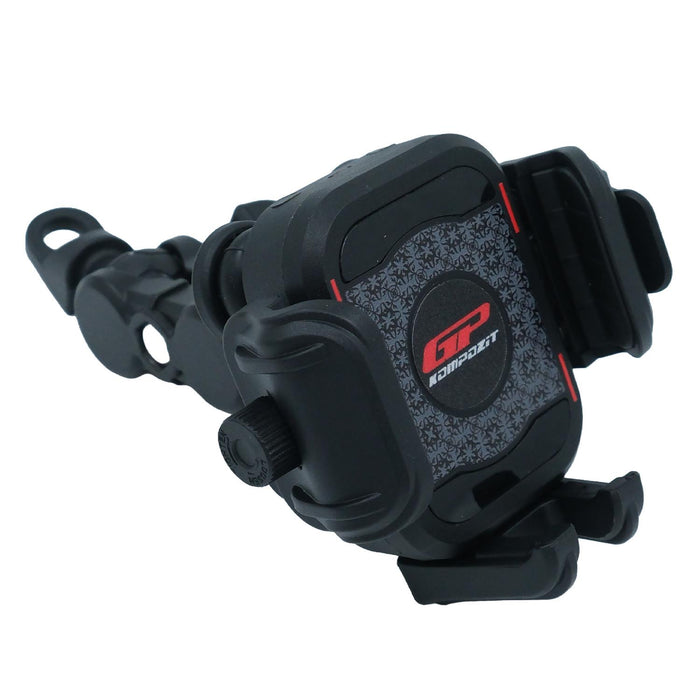 GP Kompozit Universal TTR16 Motorbike Phone Holder Mount, Anti Vibration Motorcycle Phone Holder Black