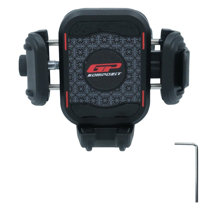 GP Kompozit Universal TTR16 Motorbike Phone Holder Mount, Anti Vibration Motorcycle Phone Holder Black
