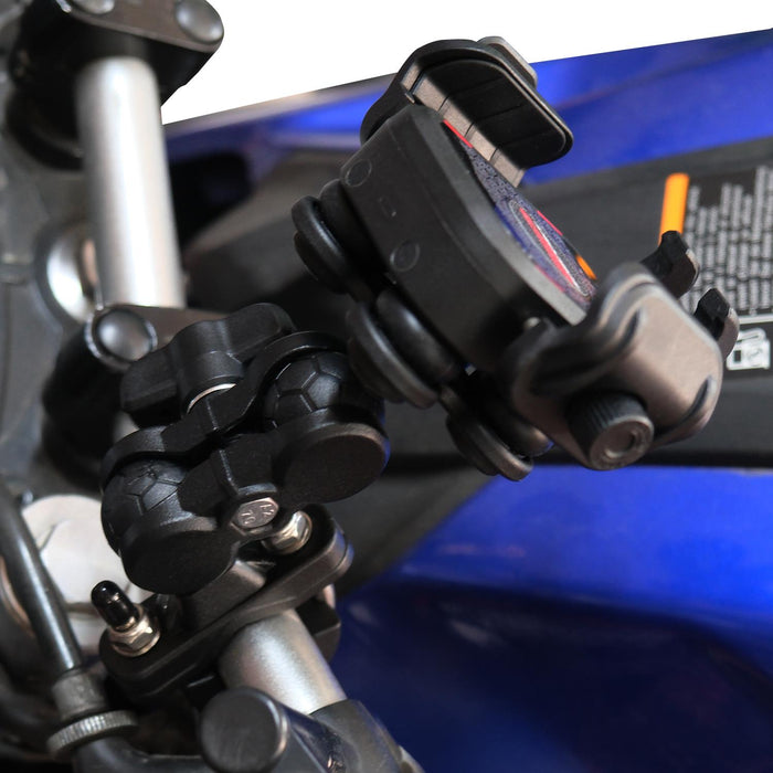 GP Kompozit Universal TTR16 Motorbike Phone Holder Mount, Anti Vibration Motorcycle Phone Holder Black