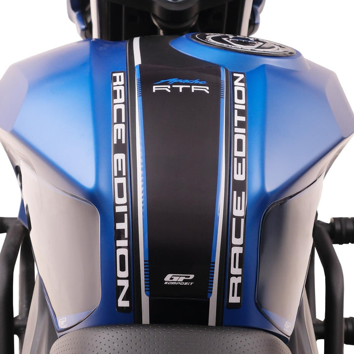 GP Kompozit Tank Pad Black-Red Compatible For TVS Apache RTR 200 2024