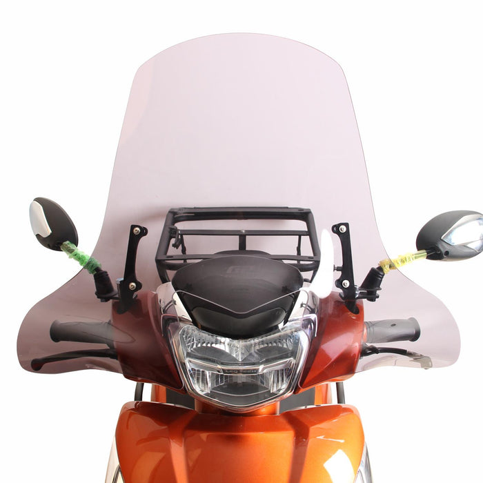 GP Kompozit Windshield Windscreen Smoked Compatible For TVS Jupiter 110 / Jupiter 125  2023-2024
