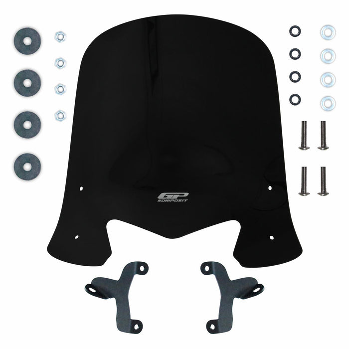 GP Kompozit Windshield Windscreen Black Compatible For Jupiter 110 / Jupiter 125 125  2023-2024