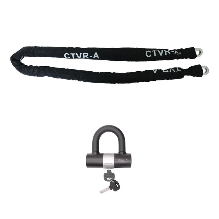 GP Kompozit Unbreakable Heavy Duty Security Chain For Motorcycle with 2 Keys (150cm Long / 10mm Thick) Motorbike, Bike, Generator, Gates