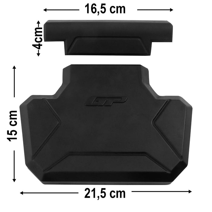 GP Kompozit Universal 21X20cm Backrest Top Case Pad Black