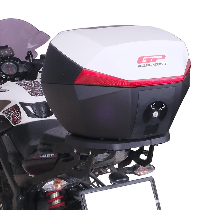 GP Kompozit Universal 35 lt Plactic Motorcycle Top Case Red-White