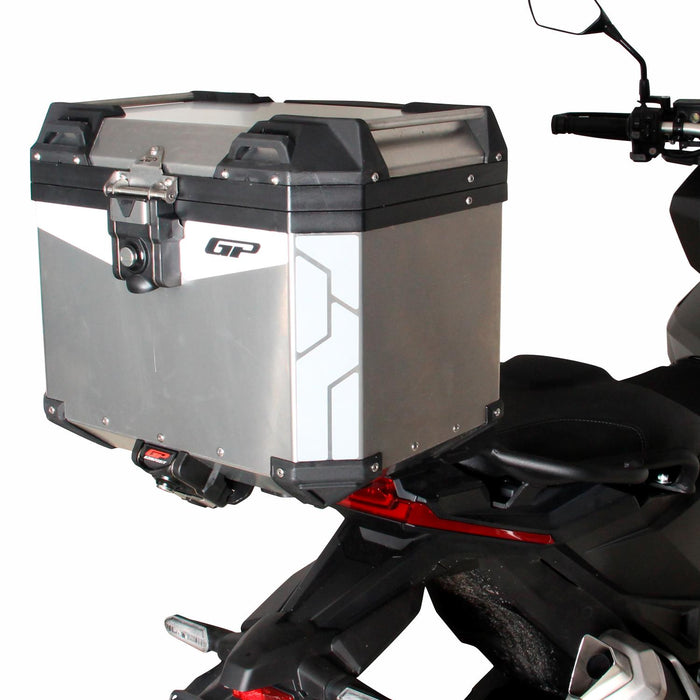 GP Kompozit Universal 37 lt Aluminum Motorcycle Top Case Gray