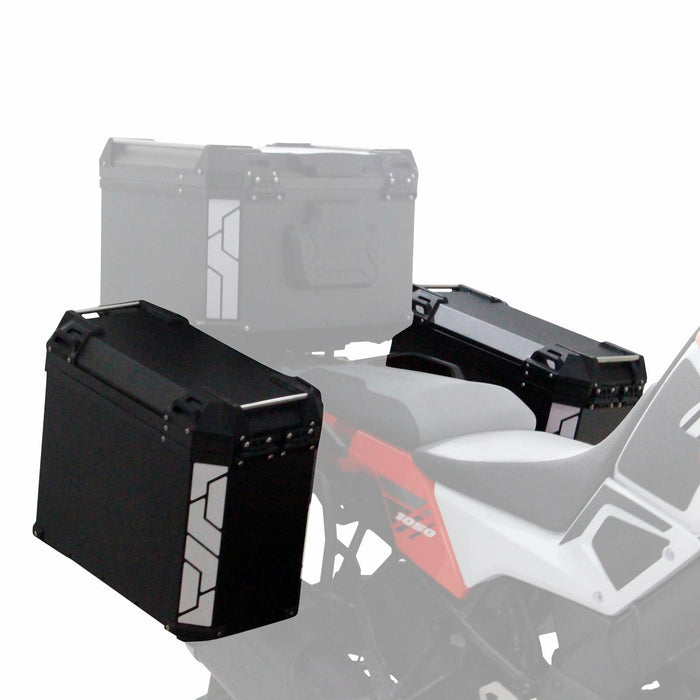 GP Kompozit Universal 40 lt x 2 Aluminum Motorcycle Pannier Sides Cases Black