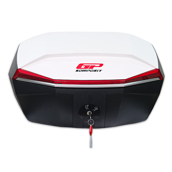 GP Kompozit Universal 48 lt Plactic Motorcycle Top Case Red-White