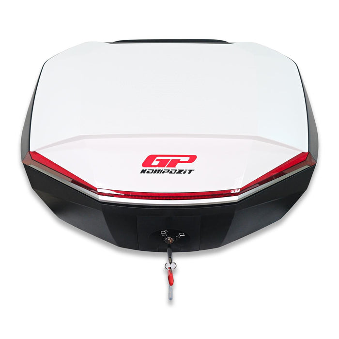 GP Kompozit Universal 48 lt Plactic Motorcycle Top Case Red-White