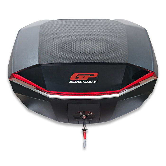 GP Kompozit Universal 48 lt Plactic Motorcycle Top Case Black-Red