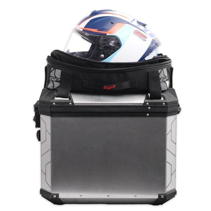 GP Kompozit Universal 40 lt x 2 Aluminum Motorcycle Pannier Sides Cases Gray & Compatible Expandable Multifunctional Luggage Bag