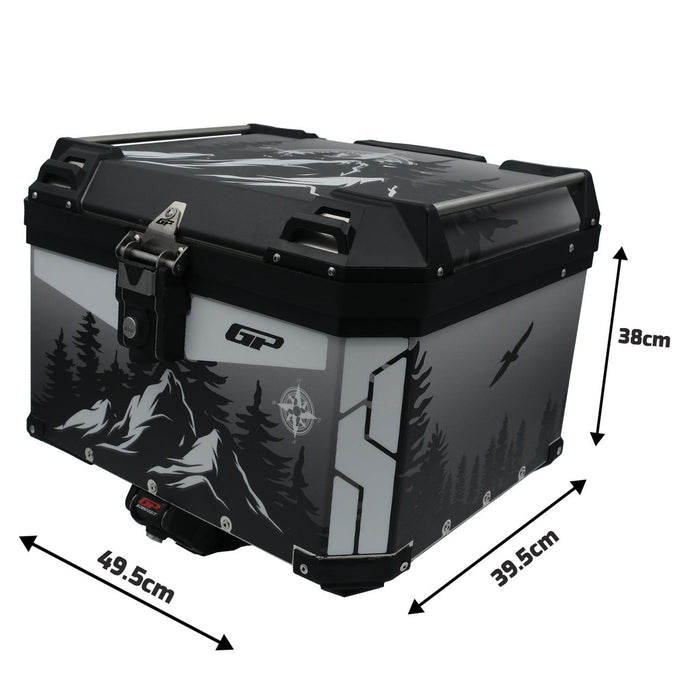 GP Kompozit Universal 57 lt Aluminum Motorcycle Top Case DSN01