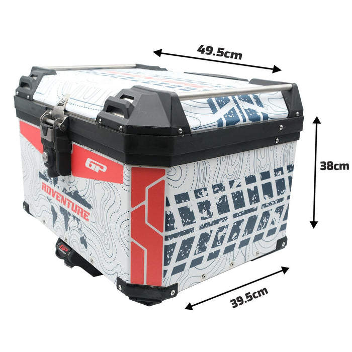 GP Kompozit Universal 57 lt Aluminum Motorcycle Top Case DSN01