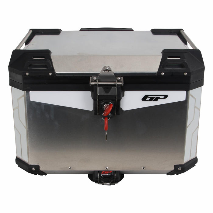 GP Kompozit Universal 57 lt Aluminum Motorcycle Top Case Gray