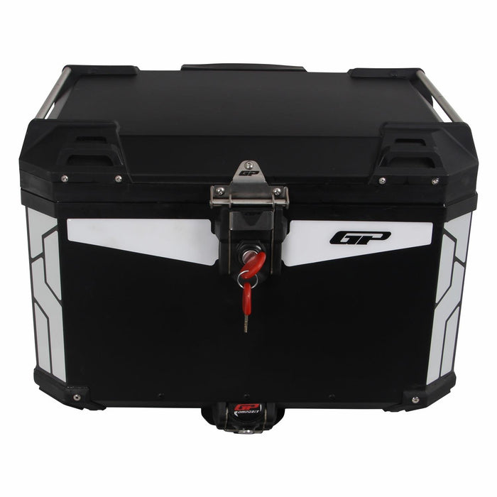 GP Kompozit Universal 57 lt Aluminum Motorcycle Top Case Black