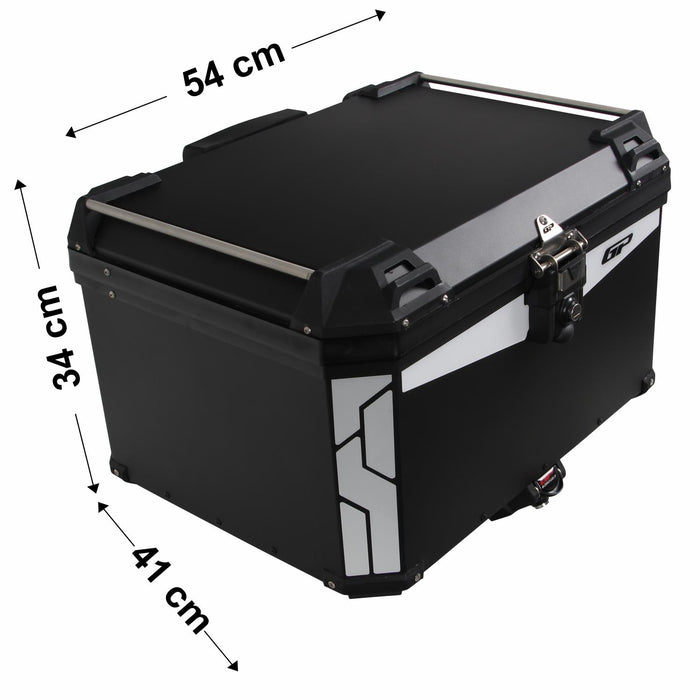 GP Kompozit Universal 75 lt Aluminum Motorcycle Top Case Black