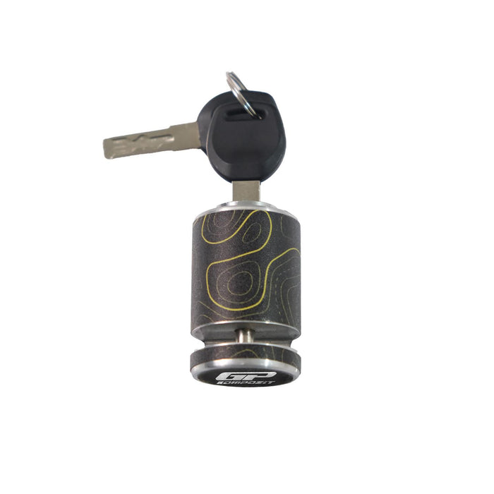 GP Kompozit para bloqueo de disco de motocicleta universal amarillo-negro, resistente a la intemperie y antirrobo