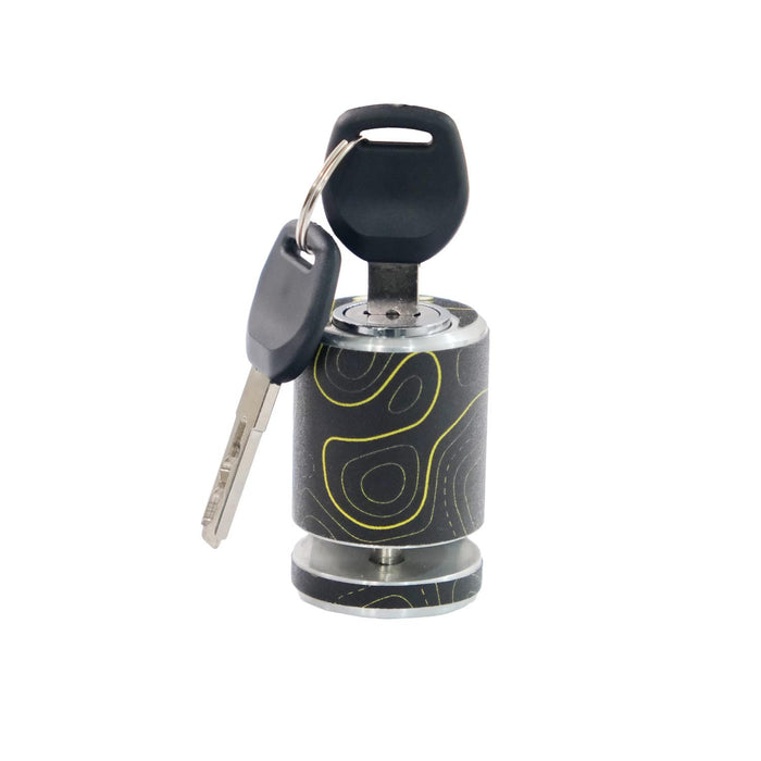 GP Kompozit para bloqueo de disco de motocicleta universal amarillo-negro, resistente a la intemperie y antirrobo