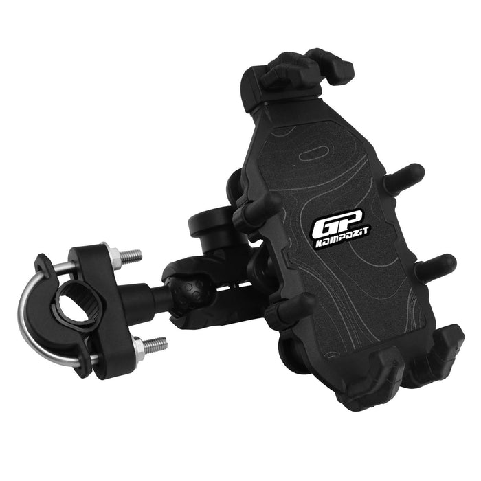 GP Kompozit Universal TTR06 Motorbike Phone Holder Mount, Anti Vibration Motorcycle Phone Holder White-Black