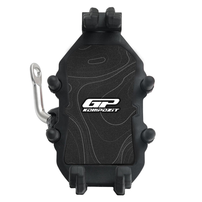 GP Kompozit Universal TTR07 Motorbike Phone Holder Mount, Anti Vibration Motorcycle Phone Holder White-Black